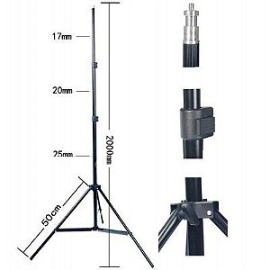 Tripé de iluminação Greika WT-803B - 2 metros