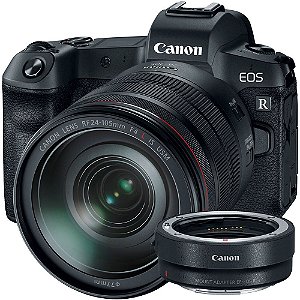 Canon EOS R + Lente RF 24-105mm f/4L IS USM + Adaptador para Lentes EF e EF-S