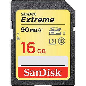 Cartão de Memória SanDisk 16GB UHS-I U3 Extreme Classe 10 SDHC - 90mb/s