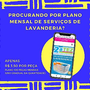 LAVANDERIA | Plano Mensal 100 Peças (uso gradual)