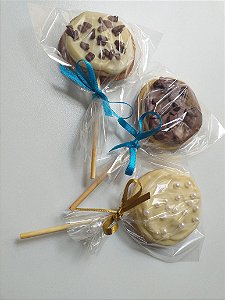 Pirulito de Biscoito com Chocolate (Kit 20 unidades)