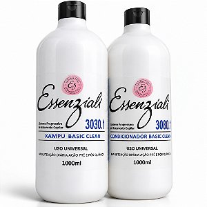 Kit Shampoo e Condicionador Basic Clean Essenziali 1L