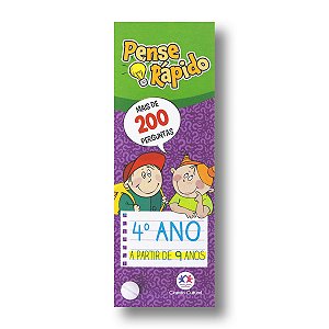 PENSE RÁPIDO: FLASH CARDS 4. ANO