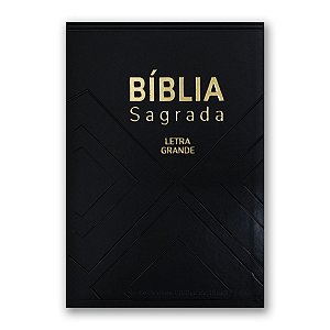 BÍBLIA NA045LG Letra grande capa luxo preta nobre - edição de bolso