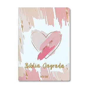 BÍBLIA NVI SLIM LETRA NORMAL CAPA SEMILUXO PINCELADAS DE AMOR