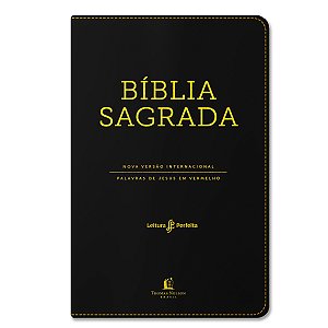 BÍBLIA NVI LETRA NORMAL CAPA PRETA IND Palavras Jesus em Vermelho