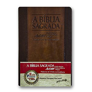 BÍBLIA ACF LT GIGANTE CHOCOLATE HAVANA RCM LUXO palavras de Jesus em vermelho
