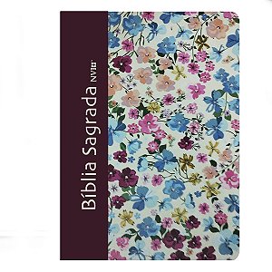 BÍBLIA NVI SLIM Letra normal COMPACTA ESPECIAL FLORAL  - Edição de bolso