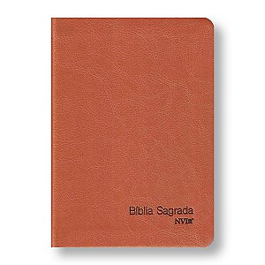 BÍBLIA NVI SLIM Letra normal CAPA COMPACTA LUXO LARANJA - Edição de bolso