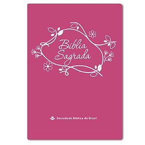 BÍBLIA RA065LG Letra grande edição econômica índice capa pink