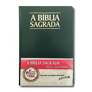 BÍBLIA ACF CLASSIC Semiluxo Letra grande capa verde