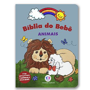 BÍBLIA DO BEBÊ - ANIMAIS - página inicial em branco para o carimbo do pezinho do bebê