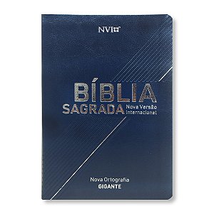 BÍBLIA NVI Letra Grande Luxo capa azul