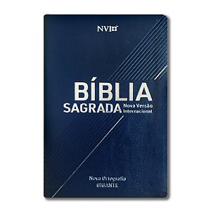 BÍBLIA NVI Letra Grande Luxo capa azul