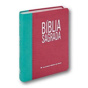 BÍBLIA RA065TILGI Letra gigante CAPA AZUL TURQUESA/PINK COM ÍNDICE