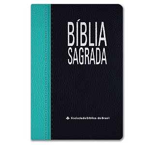 BÍBLIA NA065LG Letra grande CAPA AZUL TURQUESA/AZUL ESCURO
