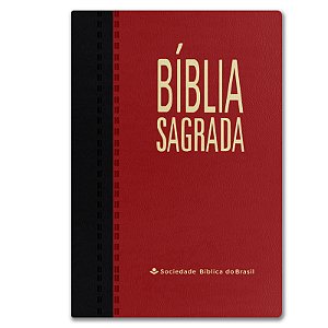 BÍBLIA NA65M EDIÇÃO ECONÔMICA Letra normal CAPA VERMELHO E PRETO