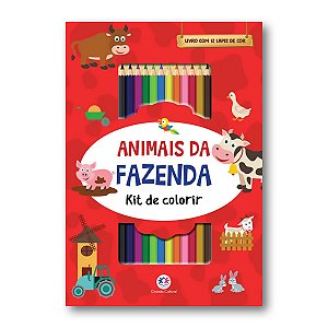 ANIMAIS DA FAZENDA - Kit de colorir