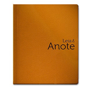 BÍBLIA NVT LEIA E ANOTE Letra normal CAPA LUXO LARANJA