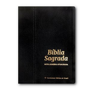 BÍBLIA NA89PT SLIM Letra grande CAPA COURO LEGÍTIMO LUXO PRETA