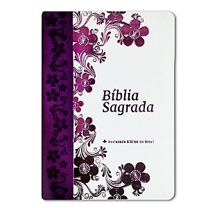 BÍBLIA RA065LG Letra grande luxo cp branca orquídea índice