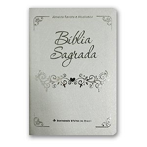 BÍBLIA RA061LG Letra grande ED. CASAMENTO CAPA SEMIFLEXÍVEL BRANCA ÍNDICE