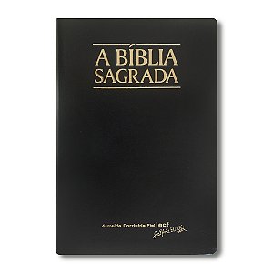 BÍBLIA ACF Letra SUPERLEGÍVEL C/ REFERÊNCIAS CAPA COURO LEGÍTIMO PRETA