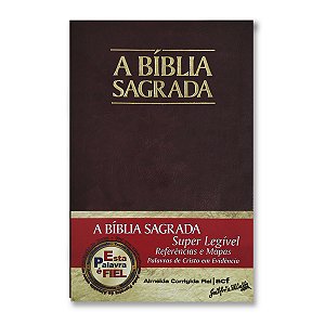 BÍBLIA ACF Letra SUPERLEGÍVEL C/ REFERÊNCIAS CAPA PU LUXO MOGNO