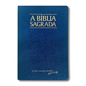 BÍBLIA ACF Letra SUPERLEGÍVEL C/ REFERÊNCIAS CAPA PU LUXO AZUL