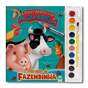 LIVRO AQUARELA: ANIMAIS DA FAZENDINHA