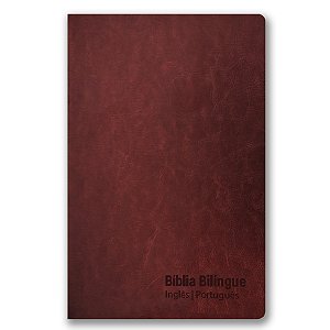 BÍBLIA NVT BILÍNGUE Letra normal CAPA LUXO AVELÃ