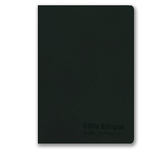BÍBLIA NVT BILÍNGUE Letra normal CAPA LUXO ESMERALDA