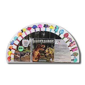 BORRACHAS DIVERTIDAS: DINOSSAUROS Ficção / Animais - Livro com atividades e desenhos para colorir