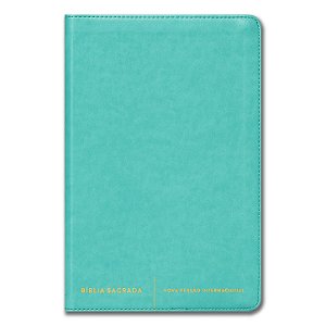 BÍBLIA NVI Letra normal CAPA LUXO SLIM VERDE ÁGUA