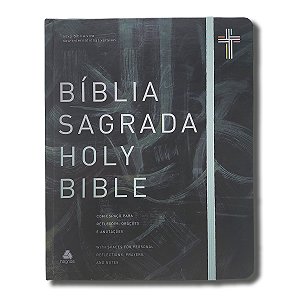 BÍBLIA HOLY BIBLE NBV-NIV BILÍNGUE PORTUGUÊS/ INGLÊS Letra normal CAPA DURA CREATION