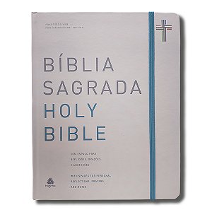 BÍBLIA HOLY BIBLE NBV-NIV BILÍNGUE PORTUGUÊS/ INGLÊS Letra normal CAPA DURA PEACE