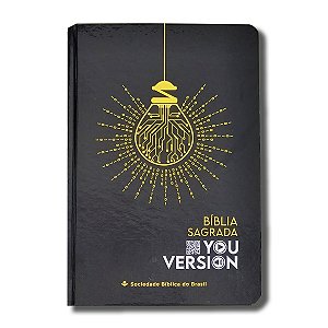 BÍBLIA NTLH063BYV YOUVERSION Letra normal CP DURA PRETA - com adesivos