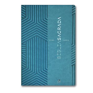 BÍBLIA KING JAMES ULTRAFINA SLIM Letra normal CAPA LUXO TURQUESA