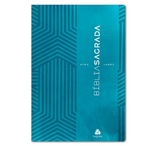 BÍBLIA KING JAMES ULTRAFINA SLIM Letra normal CAPA LUXO TURQUESA