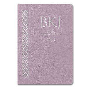 BÍBLIA BKJ FIEL 1611 Letra normal ULTRAFINA SLIM SUBTÍTULOS CAPA LUXO ROSA PEROLADO