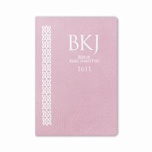 BÍBLIA BKJ FIEL 1611 Letra normal ULTRAFINA SLIM SUBTÍTULOS CAPA LUXO ROSA PEROLADO