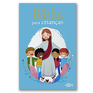 BÍBLIA PARA CRIANÇAS AZUL CAPA  ALMOFADADA
