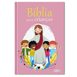 BÍBLIA PARA CRIANÇAS ROSA CAPA ALMOFADADA