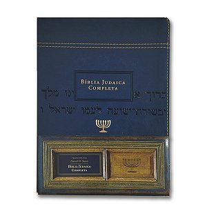 BÍBLIA JUDAICA COMPLETA Letra normal CAPA LUXO AZUL