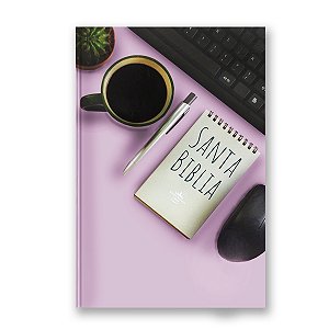 SANTA BÍBLIA RVR63 CONCONDÂNCIA ESPANHOL Letra normal CAPA DURA ROSA