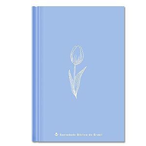 BÍBLIA NA63M Letra normal CAPA DURA FLOWER BLUE