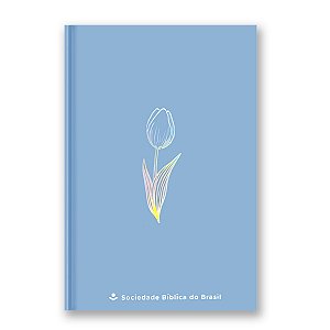 BÍBLIA NA63M Letra normal CAPA DURA FLOWER BLUE