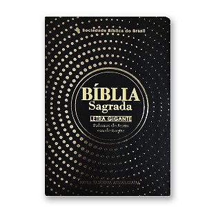 BÍBLIA NA045LGILV Letra gigante CAPA LUXO PRETA - palavas de Jesus em vermelho