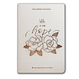 BÍBLIA NA063LG Letra grande CAPA DURA FLOR BEGE