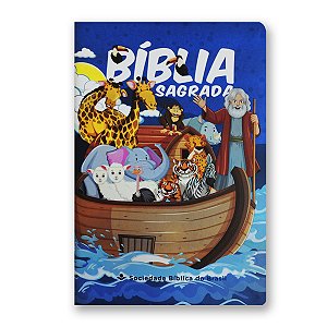 BÍBLIA NA011 Letra normal CAPA SEMIFLEXÍVEL ARCA AZUL EDIÇÃO BOLSO